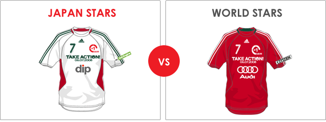 JAPAN STARS（釜本邦茂監督） VS WORLD STARS（ジョゼ・モウリーニョ監督（ポルトガル））